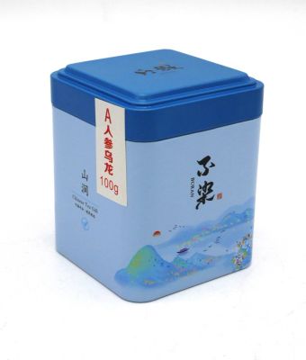 Чай улун со вкусом женьшень 100г железная банка